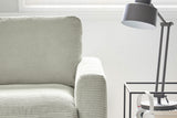 KAWOLA Ecksofa CARA Sofa Cord steingrau