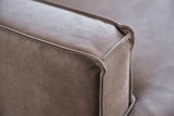 KAWOLA Ecksofa VILNIUS 3-Sitzer mit Longchair Lederfaserstoff anthrazit