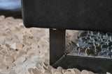 KAWOLA Ecksofa VILNIUS 3-Sitzer mit Longchair Lederfaserstoff schwarz
