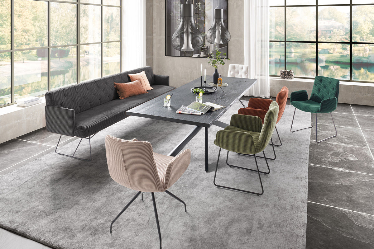 KAWOLA Esszimmerbank CHARME Cord grau