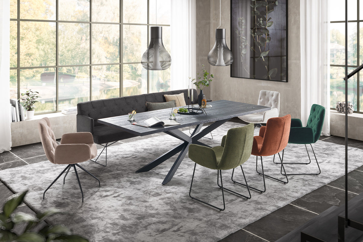 KAWOLA Esszimmerbank CHARME Cord grau