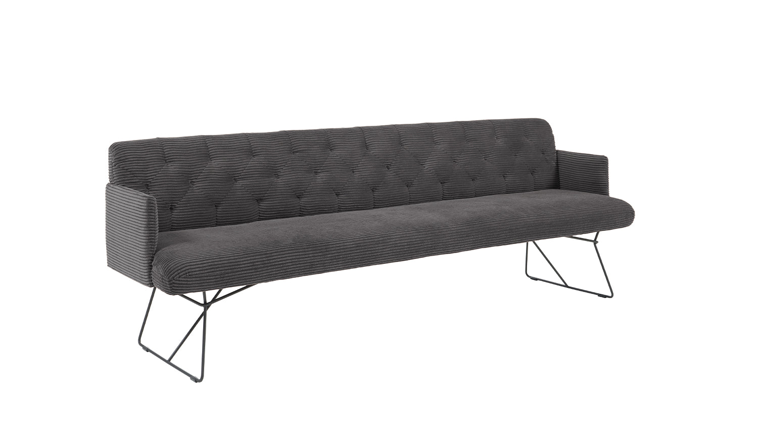 KAWOLA Esszimmerbank CHARME Cord grau