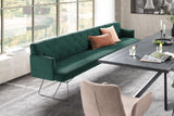 KAWOLA Esszimmerbank CHARME Cord smaragd, 3.5-Sitzer