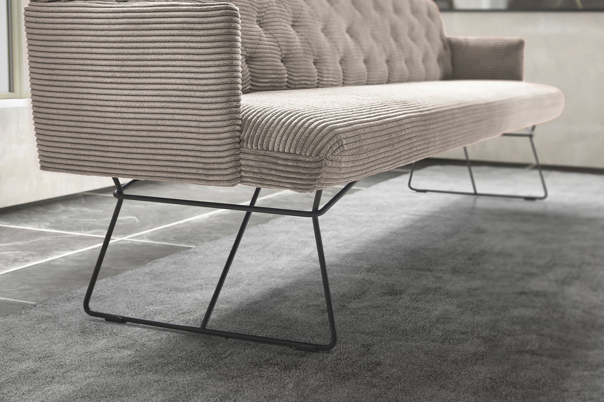KAWOLA Esszimmerbank CHARME Cord steingrau