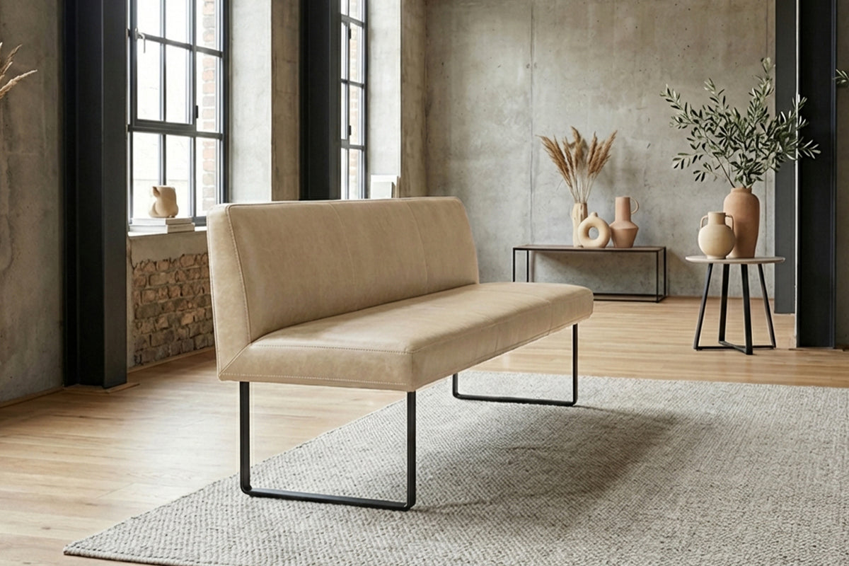 KAWOLA Esszimmerbank ELEEN Leder beige
