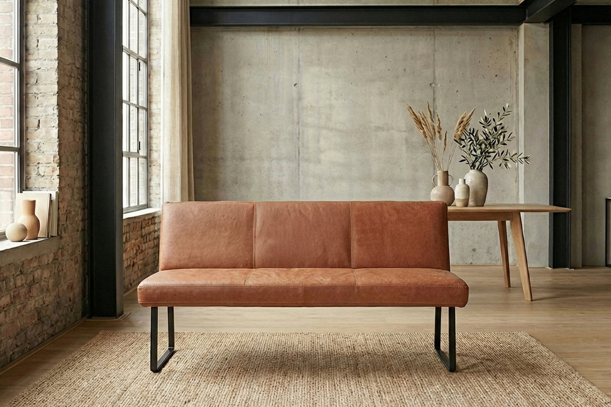 KAWOLA Esszimmerbank ELEEN Leder cognac