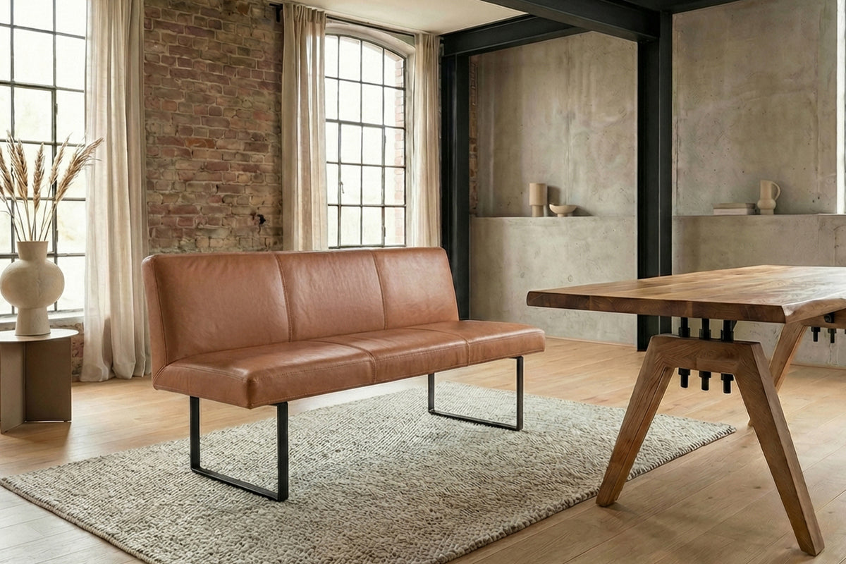 KAWOLA Esszimmerbank ELEEN Leder cognac