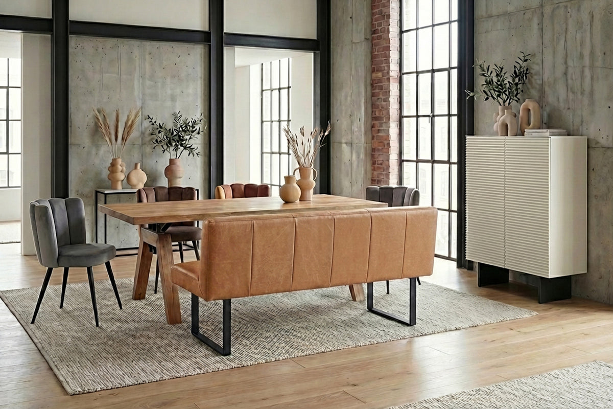KAWOLA Esszimmerbank ELEEN Leder cognac