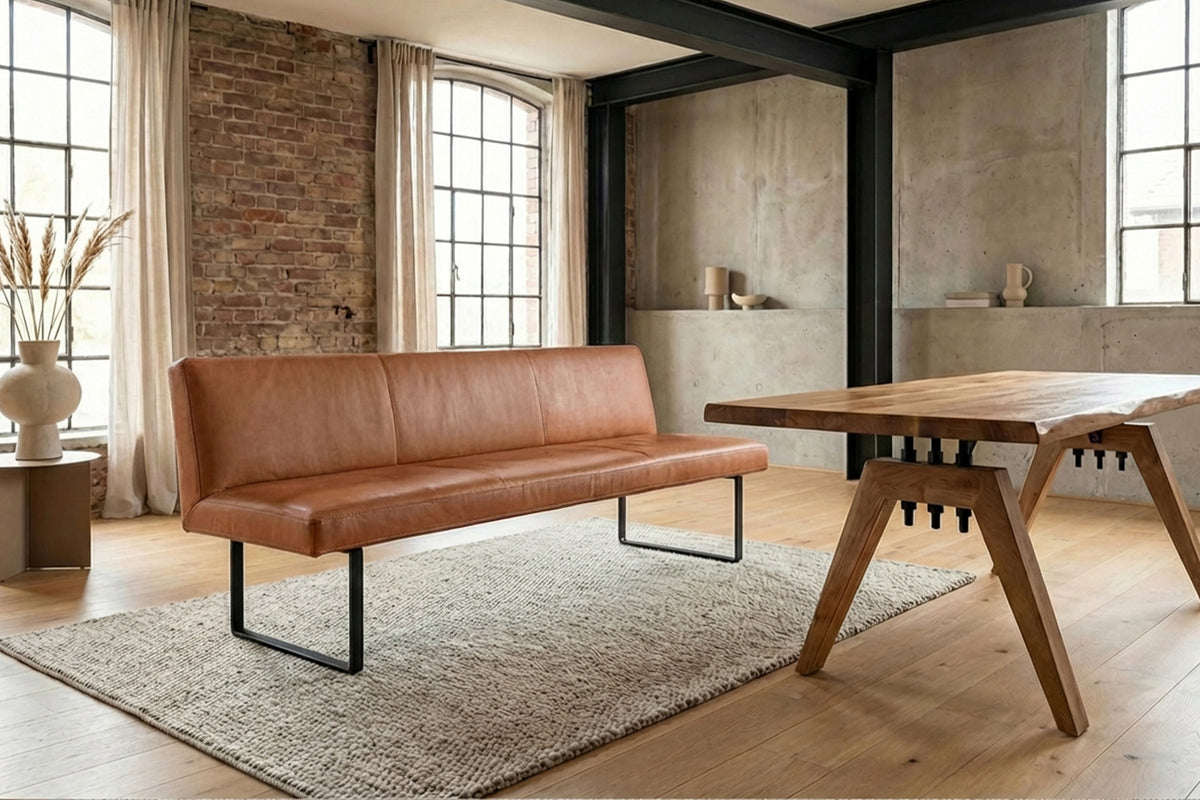 KAWOLA Esszimmerbank ELEEN Leder cognac