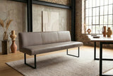 KAWOLA Esszimmerbank ELEEN Leder grau, 2-Sitzer, 183 x 69