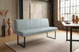 KAWOLA Esszimmerbank ELEEN Leder hellblau, 2-Sitzer, 123 x 69