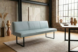KAWOLA Esszimmerbank ELEEN Leder hellblau, 2-Sitzer, 183 x 69
