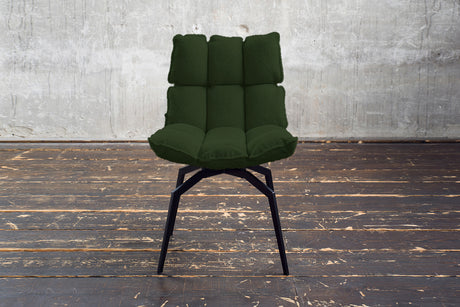 KAWOLA Esszimmerstuhl BARO Drehstuhl Stoff grün