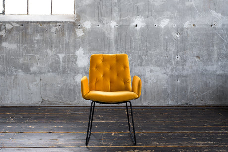 KAWOLA Esszimmerstuhl NEW CHARME Velvet curry, 59 x 66