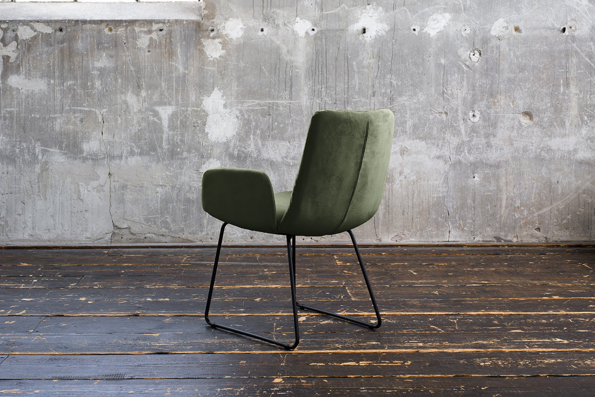 KAWOLA Esszimmerstuhl NEW CHARME Velvet oliv