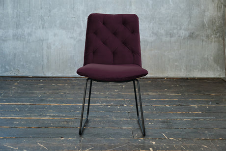 KAWOLA Esszimmerstuhl NEW CHARME Velvet purple, 52 x 66
