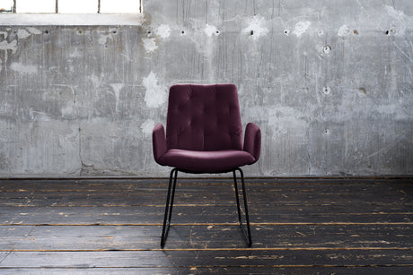 KAWOLA Esszimmerstuhl NEW CHARME Velvet purple, 59 x 66
