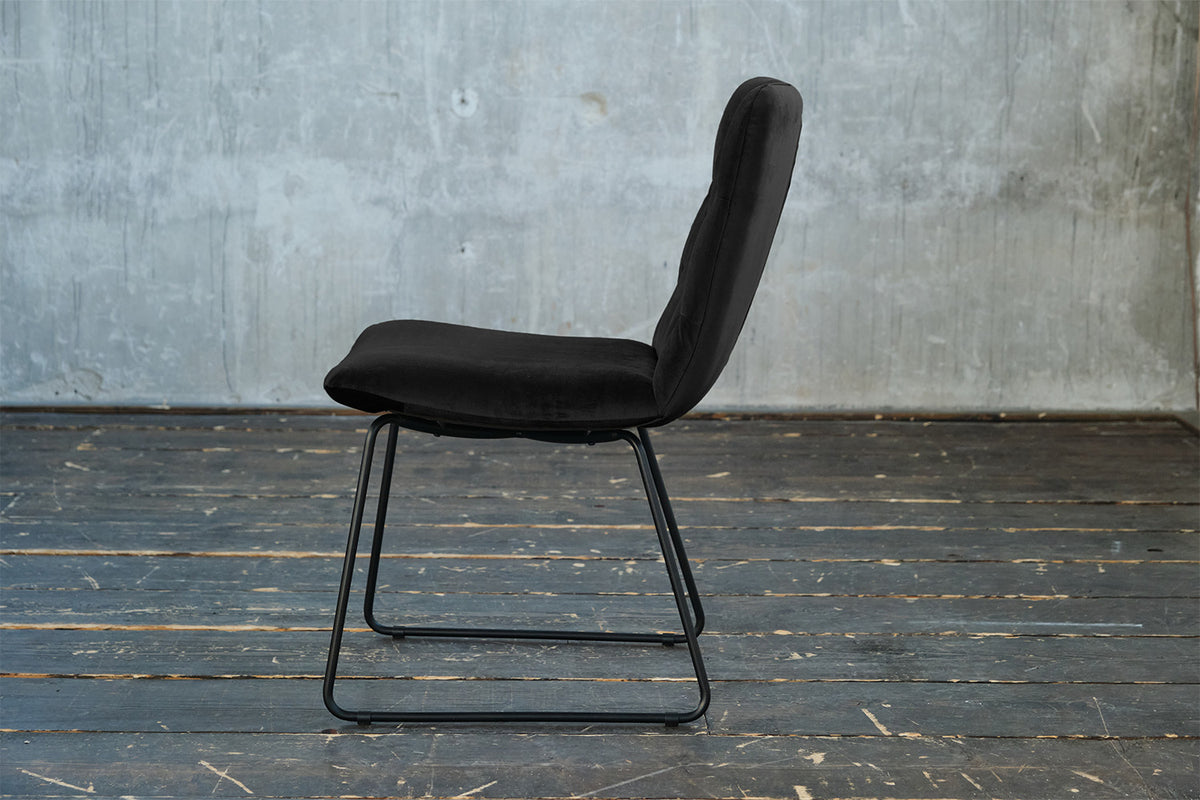 KAWOLA Esszimmerstuhl NEW CHARME Velvet schwarz