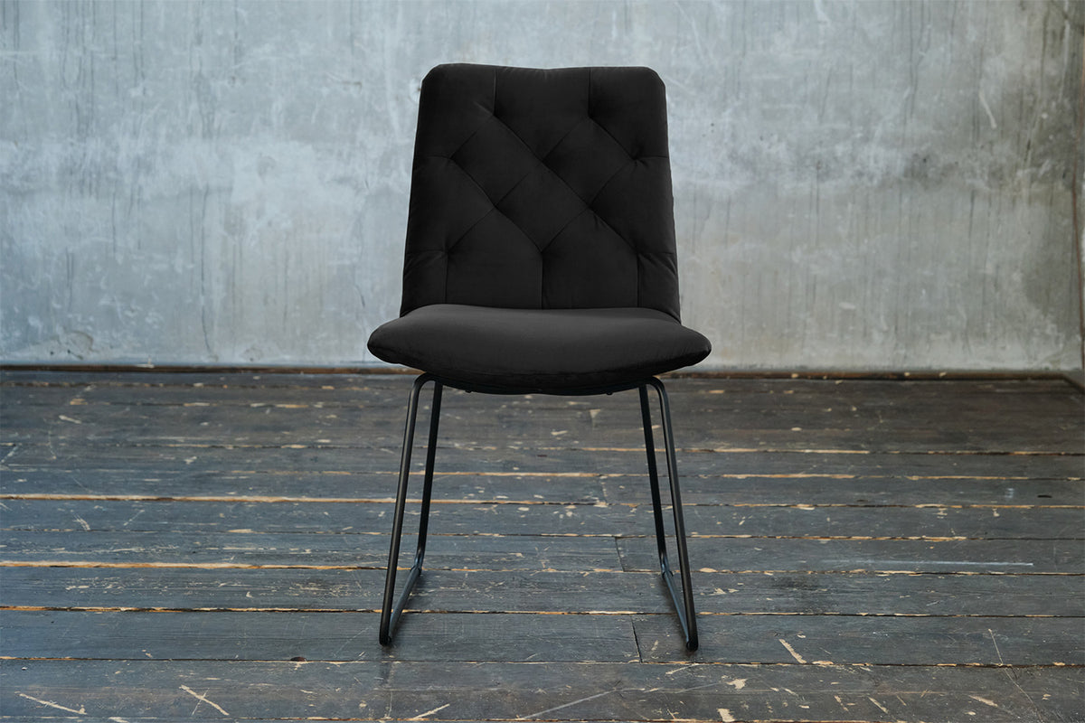 KAWOLA Esszimmerstuhl NEW CHARME Velvet schwarz, 52 x 66