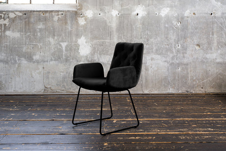 KAWOLA Esszimmerstuhl NEW CHARME Velvet schwarz