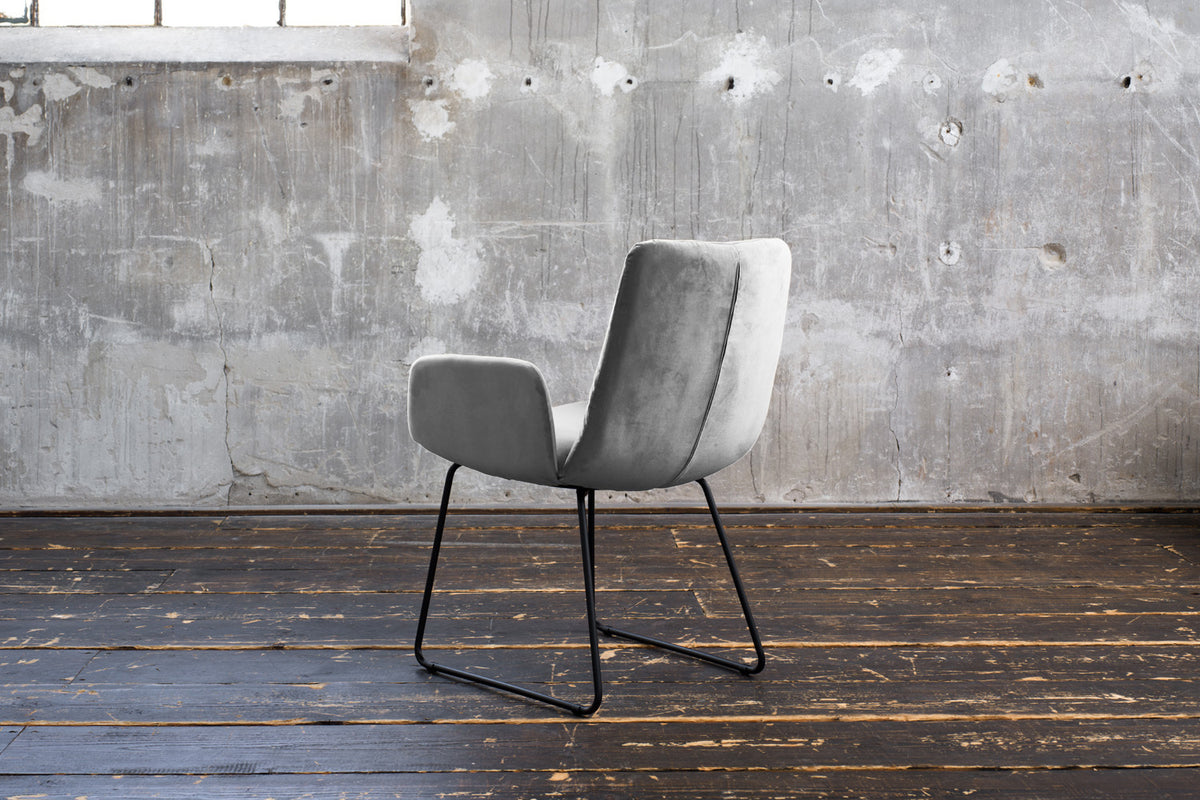 KAWOLA Esszimmerstuhl NEW CHARME Velvet silber