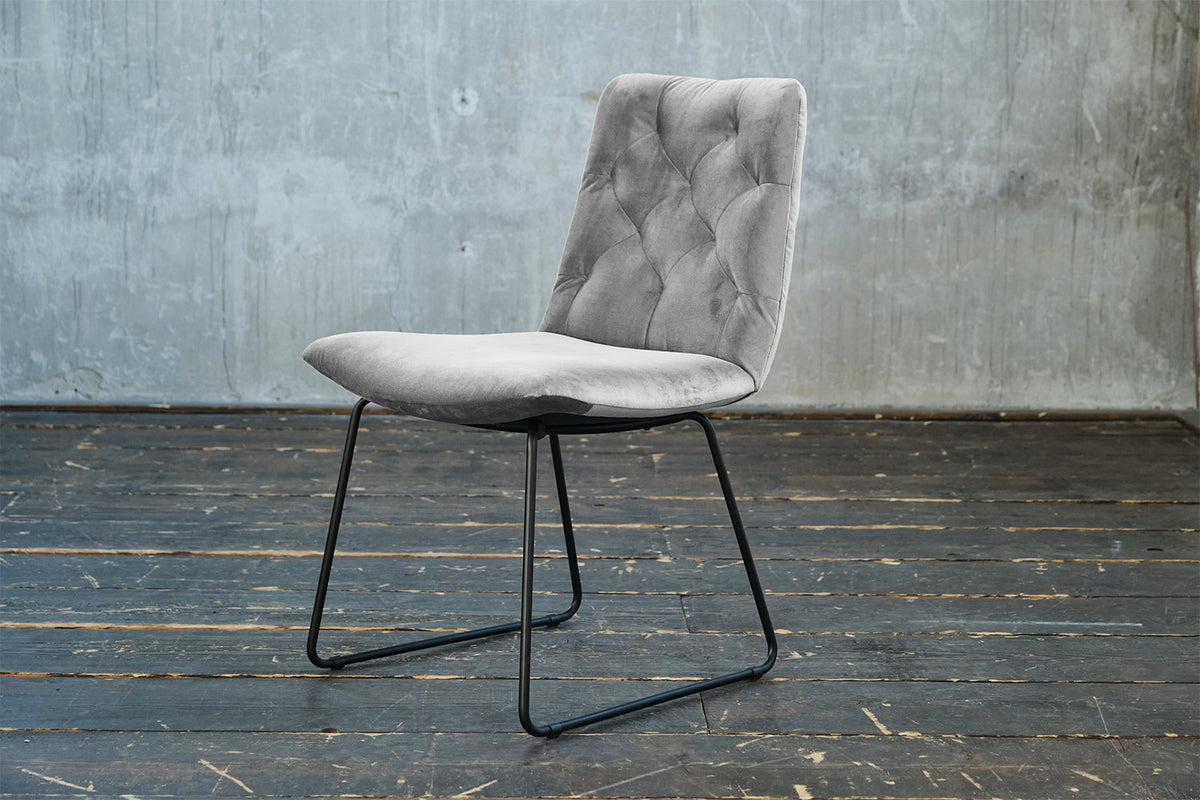 KAWOLA Esszimmerstuhl NEW CHARME Velvet silber
