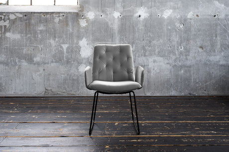 KAWOLA Esszimmerstuhl NEW CHARME Velvet silber, 59 x 66