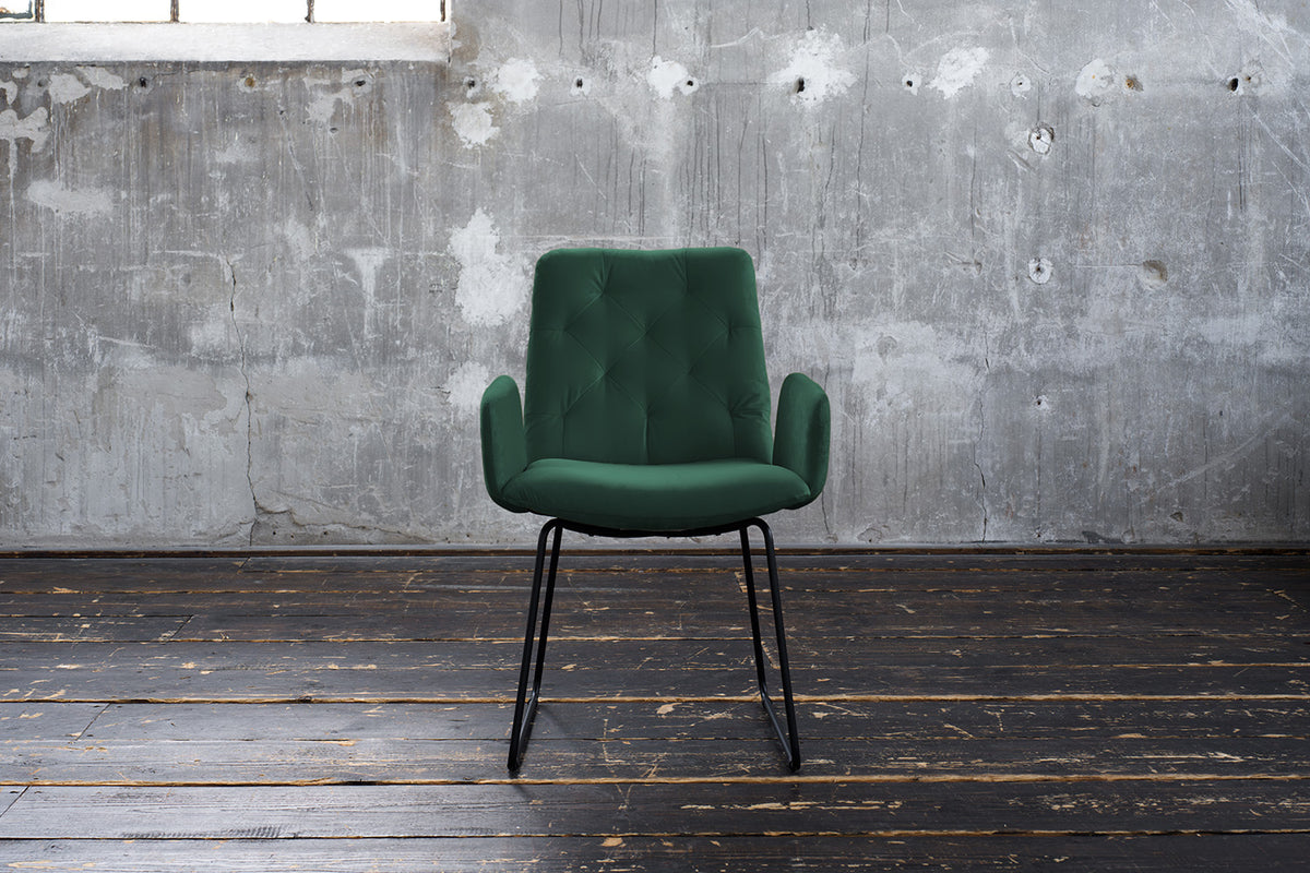 KAWOLA Esszimmerstuhl NEW CHARME Velvet smaragd, 59 x 66