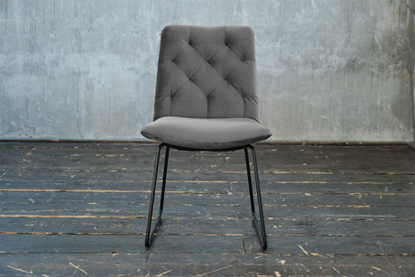 KAWOLA Esszimmerstuhl NEW CHARME Velvet stone, 52 x 66