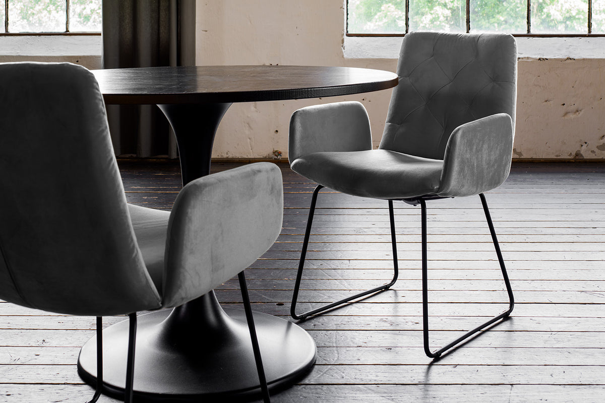 KAWOLA Esszimmerstuhl NEW CHARME Velvet stone