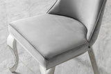 KAWOLA Esszimmerstuhl SELENA Barock Velvet grau