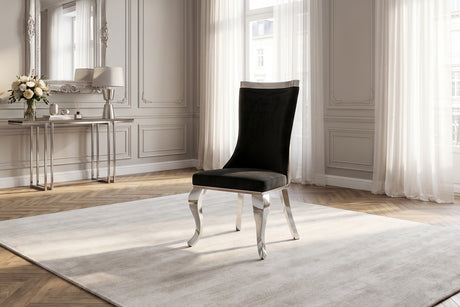 KAWOLA Esszimmerstuhl SELENA Barock Velvet schwarz