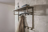 KAWOLA Garderobe AUREA Metall Hutablage 12 Haken bronze