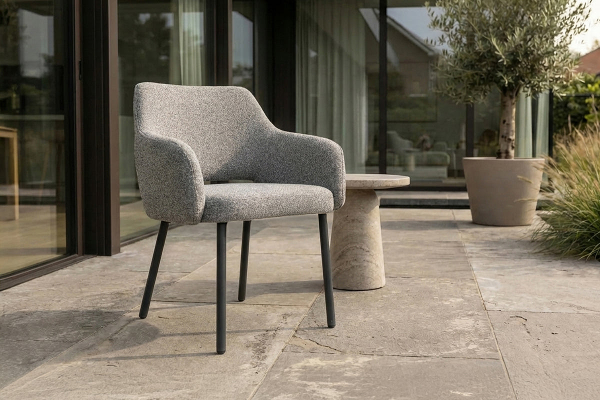 KAWOLA Gartenmöbel Set AMUR 7-tlg. Aluminium grau