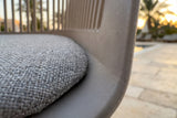 KAWOLA Gartenstuhl ALTEA Outdoor Kunststoff beige mit Kissen