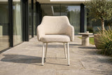 KAWOLA Gartenstuhl AMUR Outdoor Stoff cremefarben