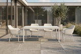 KAWOLA Gartenstuhl AMUR Outdoor Stoff cremefarben