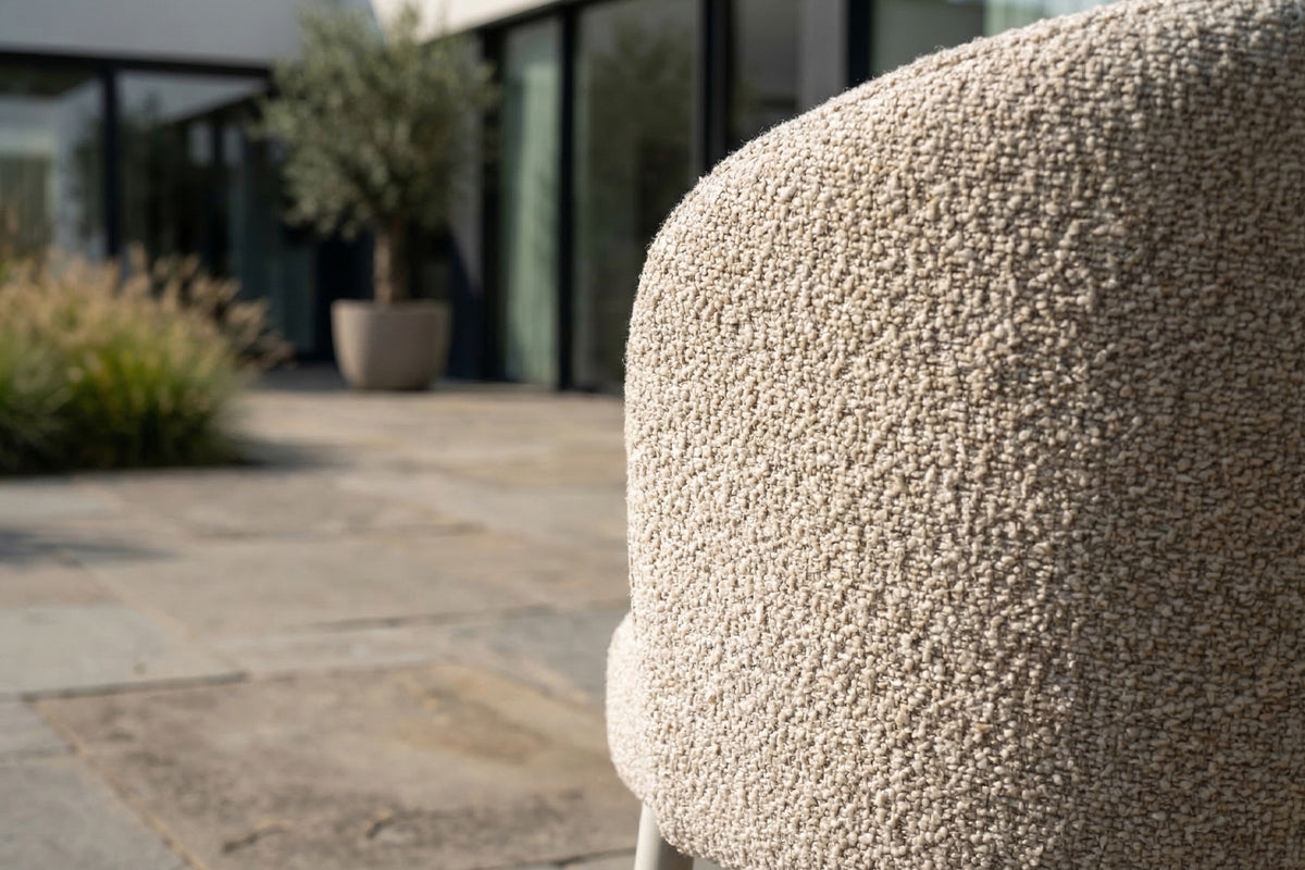 KAWOLA Gartenstuhl INDUS Outdoor Stoff cremefarben