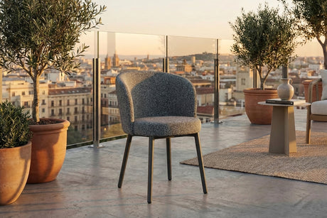 KAWOLA Gartenstuhl INDUS Outdoor Stoff grau
