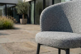KAWOLA Gartenstuhl INDUS Outdoor Stoff grau