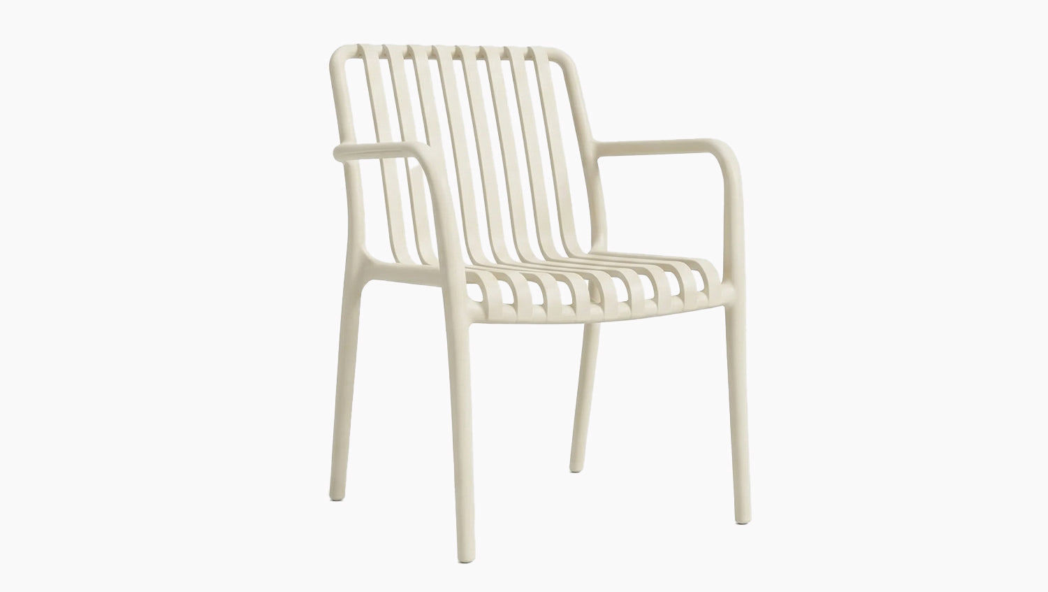 KAWOLA Gartenstuhl MIAVA Outdoor stapelbar Kunststoff cremefarben