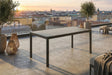 KAWOLA Gartentisch LONGA Outdoor Keramik dunkelgrau, Gestell Aluminium