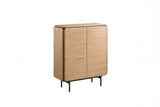 KAWOLA Highboard AVRIL 2 Türen Eiche braun