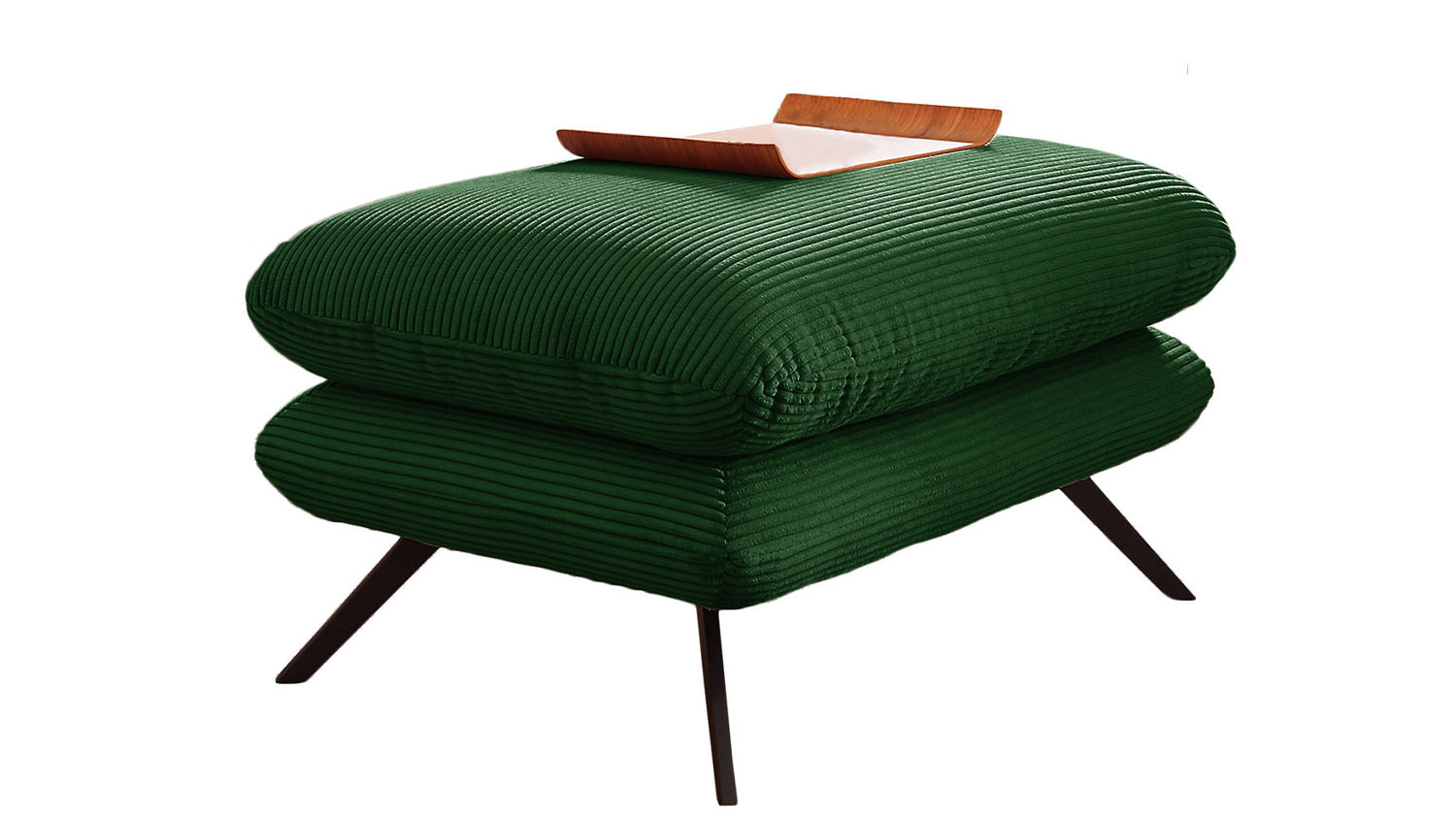 KAWOLA Hocker CHARME Hockerbank Cord smaragd