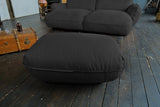 KAWOLA Hocker DAVITO Megahocker Polsterhocker Leder schwarz