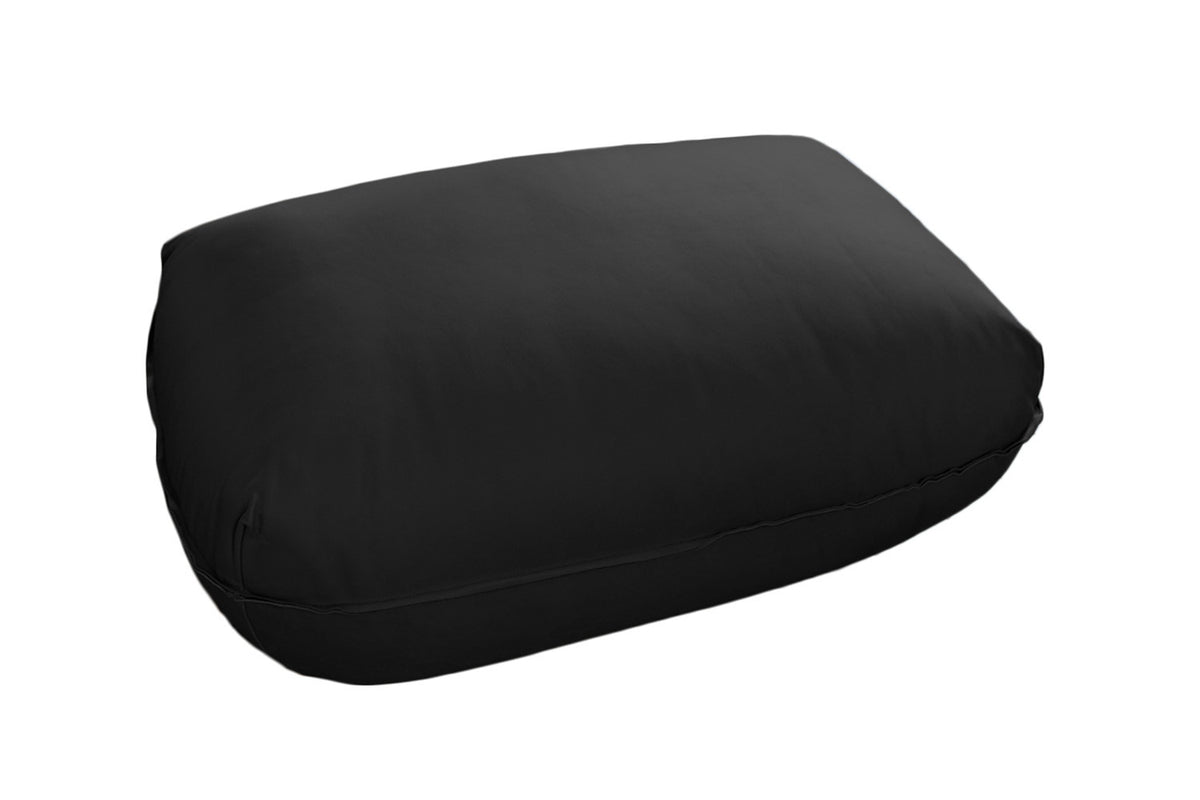 KAWOLA Hocker DAVITO Megahocker Polsterhocker Leder schwarz