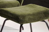 KAWOLA Hocker LOTTE Polsterhocker velvet olivgrün