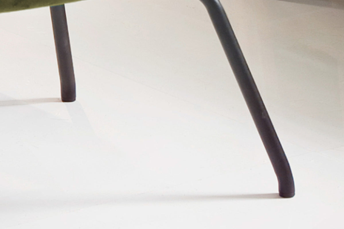 KAWOLA Hocker LOTTE Polsterhocker velvet olivgrün