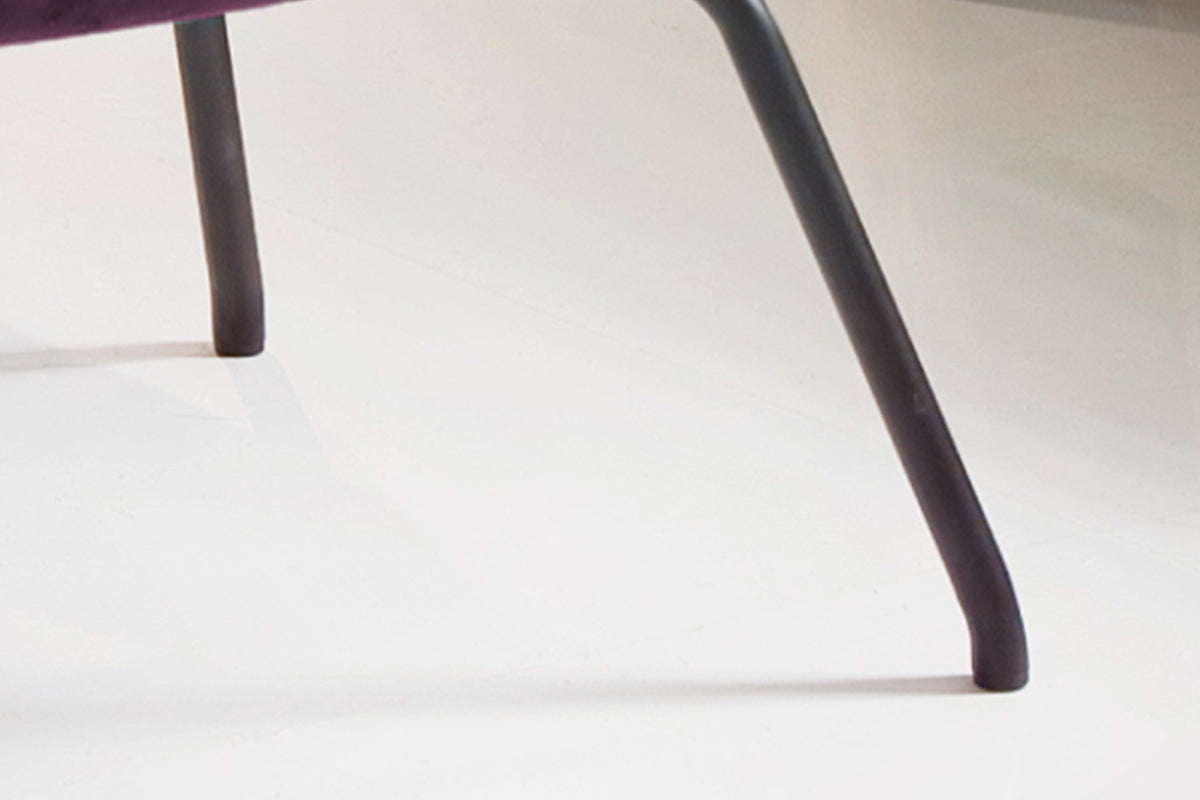 KAWOLA Hocker LOTTE Polsterhocker velvet purple