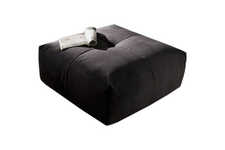 KAWOLA Hocker PALACE Polsterhocker velvet schwarz